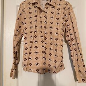 Panhandle Slim Tan Patterned Button Down Shirt